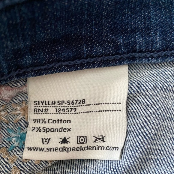 Sneak Peak Denim Embroidered Skirt - Picture 10 of 14